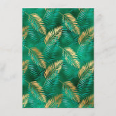 Natuurlijk Smaragdgroene Palmblad Helder Goud Menu (Voorkant)