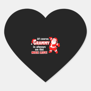 Natuurlijk staat Grammy altijd op een leuke kerstl Hart Sticker