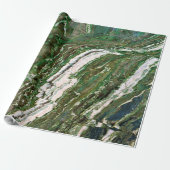 Natuurlijk steenkool cadeaupapier (Uitgerold)