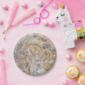 Natuurlijk steenpatroon papieren bordje (Feest)