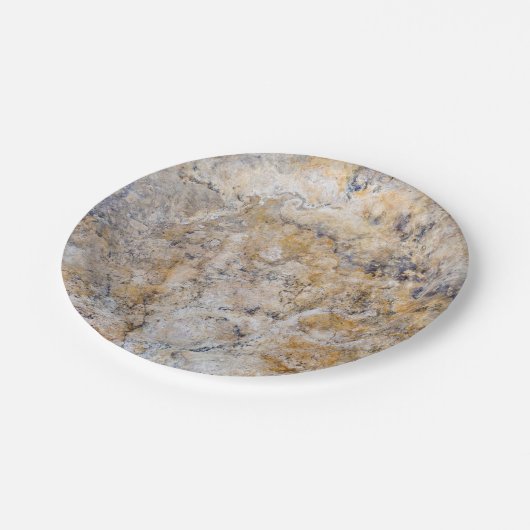 Natuurlijk steenpatroon papieren bordje (Gekanteld)