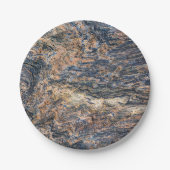 Natuurlijk steenpatroon papieren bordje (Voorkant)