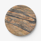 Natuurlijk steenpatroon papieren bordje (Voorkant)