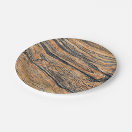 Natuurlijk steenpatroon papieren bordje