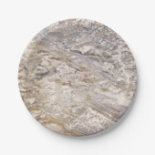 Natuurlijk steenpatroon papieren bordje (Voorkant)