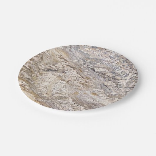 Natuurlijk steenpatroon papieren bordje (Gekanteld)