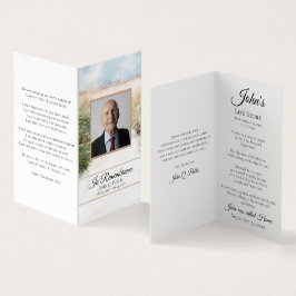 Natuurlijk strand kust begrafenis gebed visitekaartje