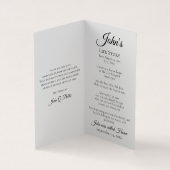 Natuurlijk strand kust begrafenis gebed visitekaartje (Binnen)