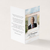 Natuurlijk strand kust begrafenis gebed visitekaartje (Buitenkant)