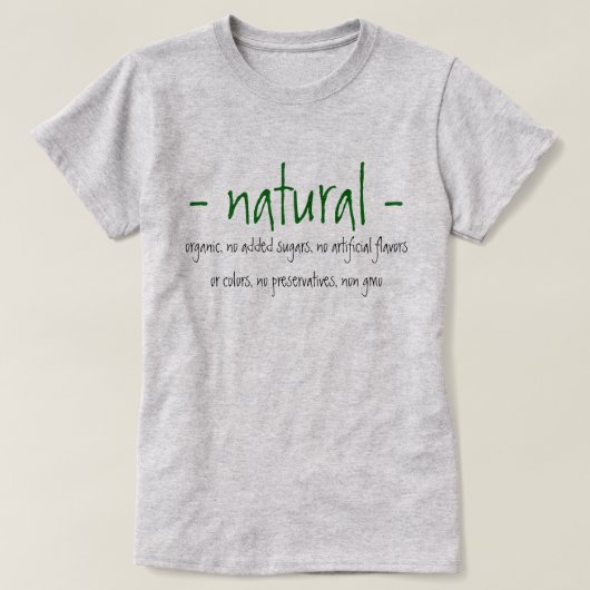 Natuurlijk T-shirt (Design voorkant)
