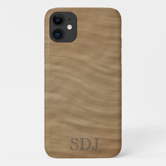 Natuurlijk Taan Zandsteen Monogram Case-Mate iPhone Case (Achterkant)