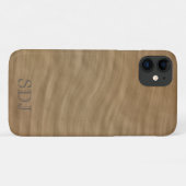 Natuurlijk Taan Zandsteen Monogram Case-Mate iPhone Case (Achterkant (horizontaal))
