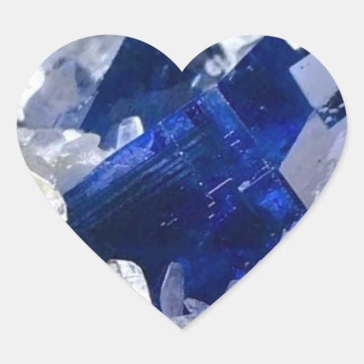 Natuurlijk Transparant Diep Fluoriet Hart Kristal Sticker (Voorkant)