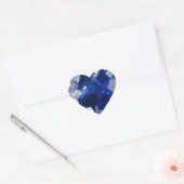 Natuurlijk Transparant Diep Fluoriet Hart Kristal Sticker (Envelop)