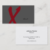 Natuurlijk type Monogram Crimson Red Visitekaartje (Voorkant / Achterkant)