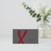 Natuurlijk type Monogram Crimson Red Visitekaartje (Staand voorkant)