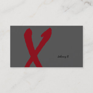 Natuurlijk type Monogram Crimson Red Visitekaartje