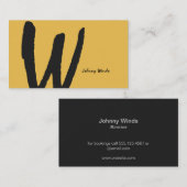 Natuurlijk type monogram visitekaartje (Voorkant / Achterkant)