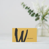 Natuurlijk type monogram visitekaartje (Staand voorkant)