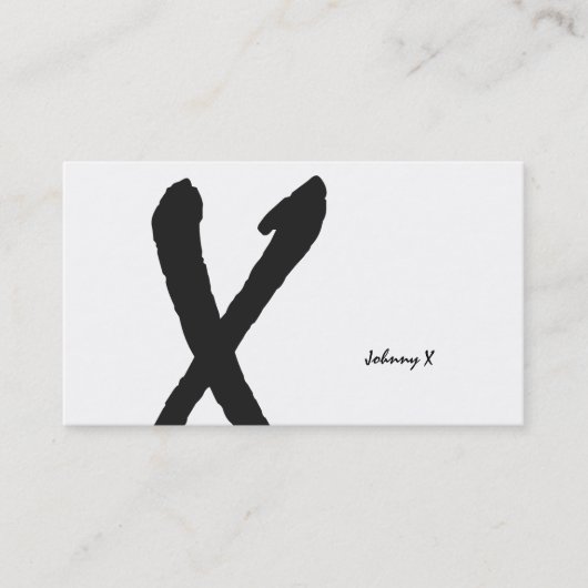 Natuurlijk Type Monogram (witte achtergrond) Visitekaartje (Voorkant)