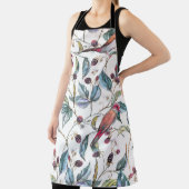 Natuurlijk vogelpatroon: bramen, waterverven, f schort (Insitu)