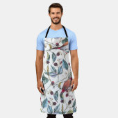 Natuurlijk vogelpatroon: bramen, waterverven, f schort (Gedragen)