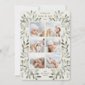 Natuurlijk vreugdevolle Waterverf fotocollage Feestdagenkaart (Voorkant)