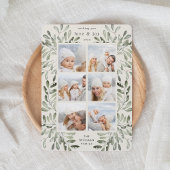 Natuurlijk vreugdevolle Waterverf fotocollage Feestdagenkaart