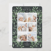 Natuurlijk vrolijke Waterverf Holiday Foto Collage Feestdagenkaart (Voorkant)