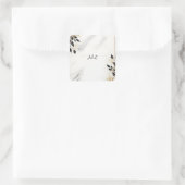 Natuurlijk werk gestapeld stenen marmeren Vrijgeze Vierkante Sticker (Tas)