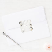 Natuurlijk werk gestapeld stenen marmeren Vrijgeze Vierkante Sticker (Envelop)