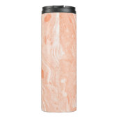 Natuurlijk wit en Sinaasappel gevlekt marmer Thermosbeker (Achterkant)