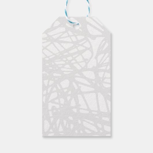 Natuurlijk wit patroon cadeaulabel (Achterkant)