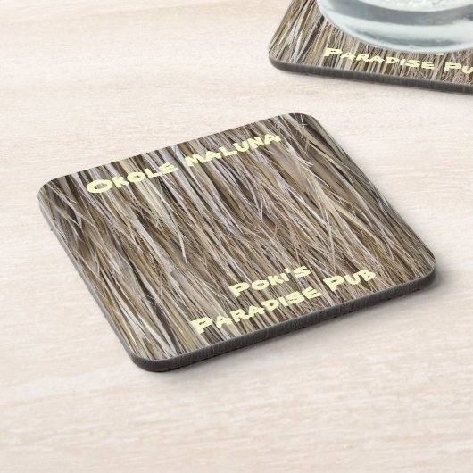 Natuurlijk woloppervlak_palmboom Hair_Hula Skirt Bier Onderzetter (Linkerzijde)