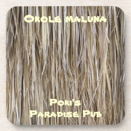 Natuurlijk woloppervlak_palmboom Hair_Hula Skirt Bier Onderzetter