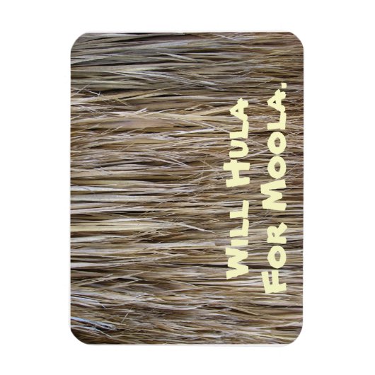 Natuurlijk woloppervlak_palmboom Hair_Hula Skirt Magneet (Verticaal)