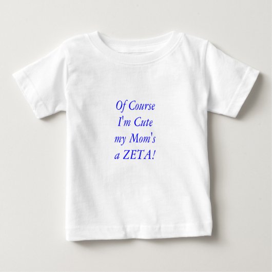 Natuurlijk Zeta baby t shirt (Voorkant)