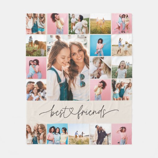 Natuurlijke 20 foto modern minimaal script eenvoud fleece deken (Voorkant)