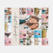 Natuurlijke 20 foto modern minimaal script eenvoud fleece deken (Voorkant (Horizontaal))