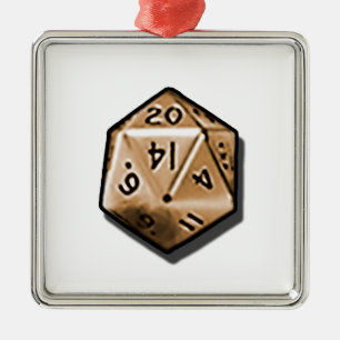 Natuurlijke 20 metalen ornament