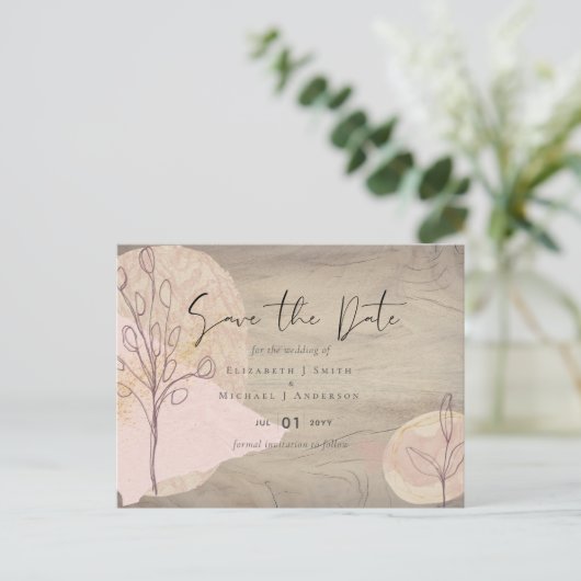 Natuurlijke aarde rustieke bos bladeren briefkaart (Staand voorkant)