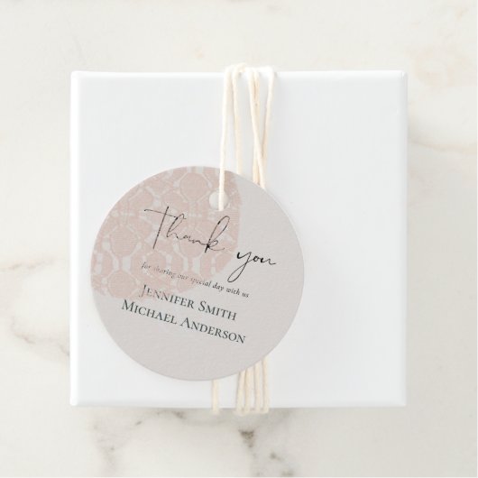 Natuurlijke aarde salie roze blos roze dank je bedankjes labels (In situ)
