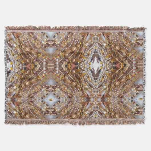 Natuurlijke Aarde Tonen Kralen Print Deken (Voorkant)