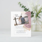 Natuurlijke Aardetinten Abstracte Trouwkaart (Staand voorkant)