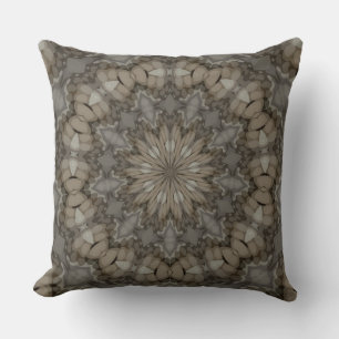 Natuurlijke aardetinten Mandala-patroon Kussen