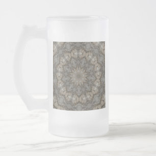 Natuurlijke aardetinten Mandala-patroon Matglas Bierpul