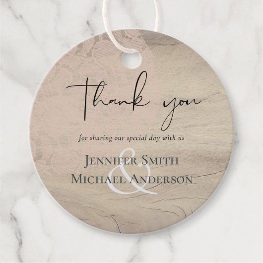 Natuurlijke aardrijke bossen bedankjes labels (Voorkant)