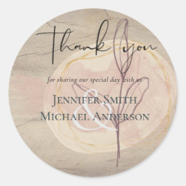 Natuurlijke aardrijke bossen ronde sticker