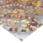 Natuurlijke aardtonen kralen Print Tafelkleed (Gekanteld)