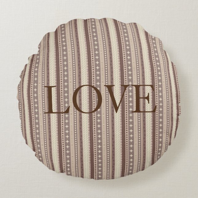 Natuurlijke aardtonen rond kussen (Voorkant)